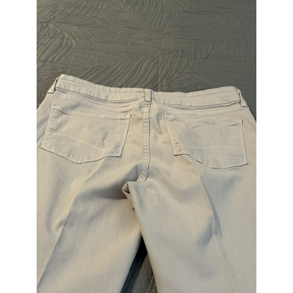 NYDJ Lift/Tuck Clarissa Ankle Lightweight Stretch Denim Jeans Beige Women Sz 10 - Picture 9 of 10
